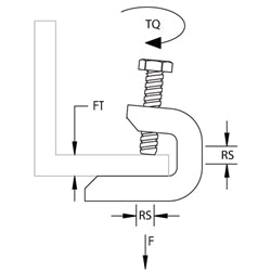 BC-200 Beam Clamp: Caddy / Erico, Zinc-Plated, 1/8 Inch - 5/8 Inch Flange