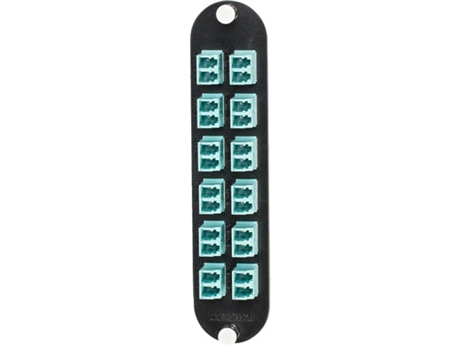 CCH-CP24-E4 Coupler Panel: Corning LANscape CCH, 12 Duplex LC Ports (24 Fibers), Multi-Mode OM3/OM4