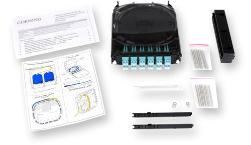 CCH-CS12-A9-P00RE Fiber Cassette: Corning CCH, Pigtailed Splice, 12 Fiber LC, Single-Mode OS2