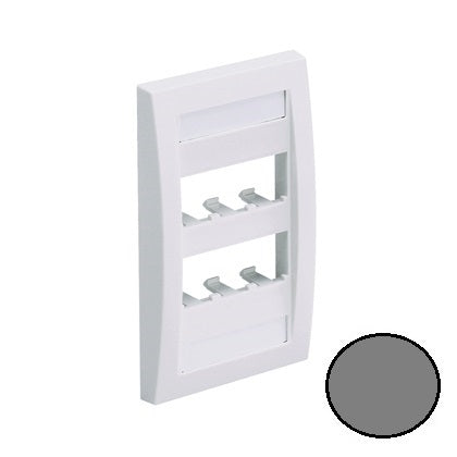 Panduit CFPE6IGY Mini-Com CFPE6IGY Faceplate, Gray