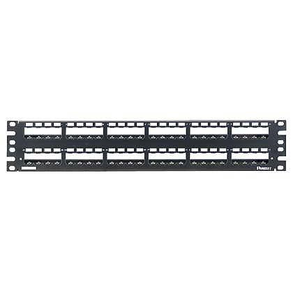 CP48WSBLY, Panduit PatchPanel,48Pt,w/Labl, Black (MOQ: 1; Increment of 1)