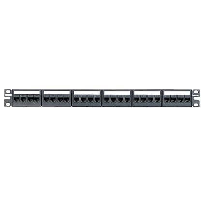 CPPKL6G24WBL, Panduit PtchPnlKt,L24-port,Cat6,TXMod, Black (MOQ: 1; Increment of 1)