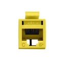 Belden RV6MJKUYL-S1 CAT6 RJ45 REVConnect/KeyConnect Jack Module, Yellow