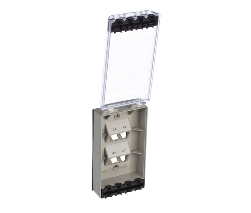 Panduit CFPWR4CIG Mini-Com Faceplate, 4 Port, Water Resistant