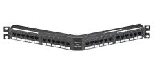 DPA245E88TGY, Panduit Patch Panel: Panduit, Angled 24 Port, CAT5E, Rack Mount (MOQ: 1; Increment of 1)