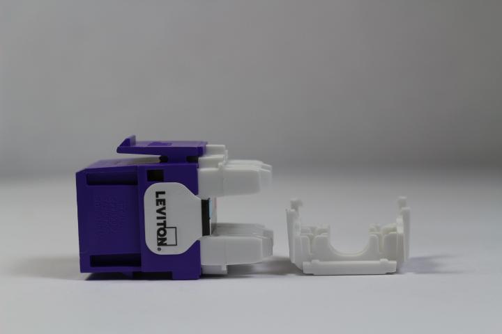 Leviton 61110-RP6 CAT6 RJ45 QuickPort eXtreme Jack Module, Purple