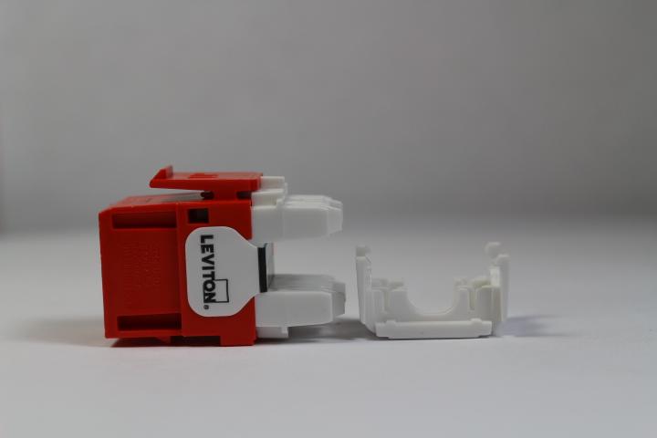 Leviton CAT6 RJ45 QuickPort eXtreme Jack Module, Orange