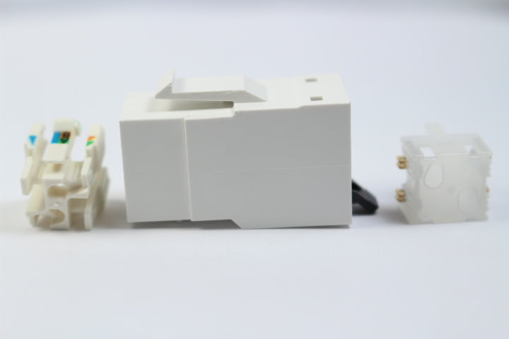 Belden RV6MJKUEW-B24 CAT6 RJ45 REVConnect/KeyConnect Jack Module, White, 24 Pack