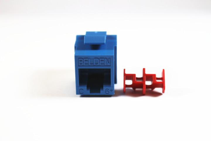 Belden AX104193 CAT6 RJ45 KeyConnect Jack Module, Blue