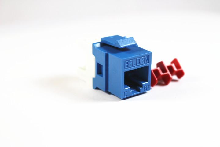 Belden AX104193 CAT6 RJ45 KeyConnect Jack Module, Blue