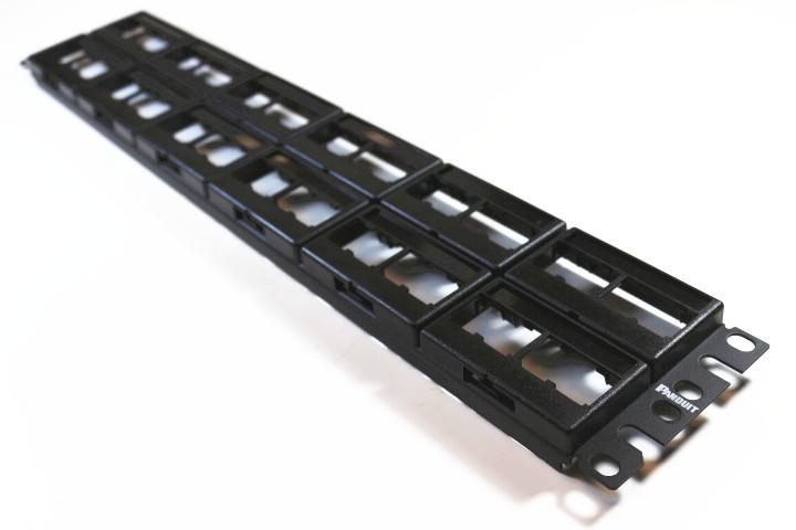 Panduit CPPL48WBLY Mini-Com Modular with Labels Rack Mount Patch Panel, 48 Port