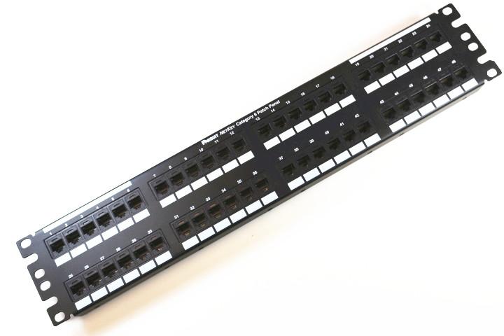 Panduit NK6PPG48Y CAT6 Netkey Rack Mount Patch Panel, 48 Port