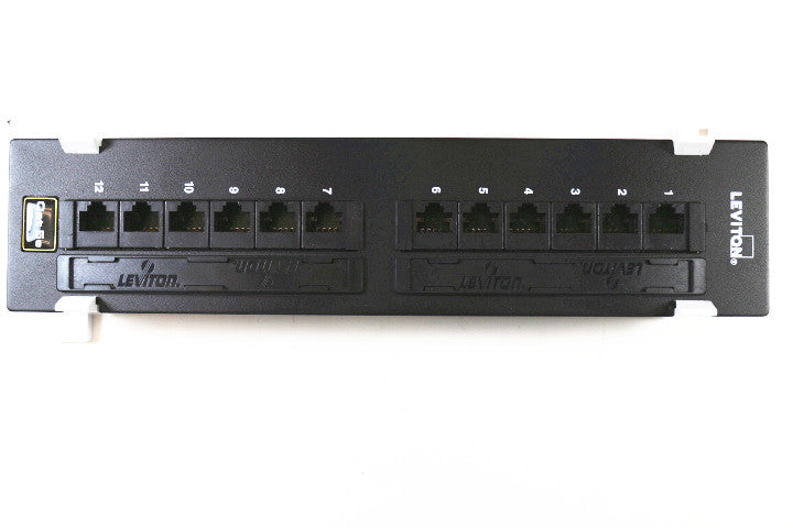 Leviton 5G596-U89 CAT5e Wall Mount Patch Panel, 12 Port