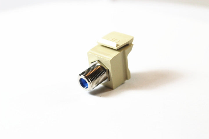 Leviton 41084-FIF Type-F Coupler QuickPort Jack Module, Ivory