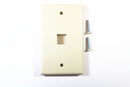 Leviton 41080-1IP QuickPort Faceplate, Ivory, 1 Port