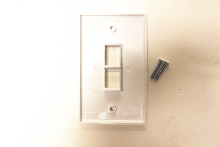 Leviton 41080-2WP QuickPort Faceplate, White, 2 Port