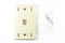 Belden AX104565 KeyConnect Faceplate, Ivory, 1 Port