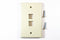 Leviton 41080-2IP QuickPort Faceplate, Ivory, 2 Port