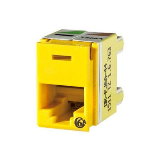 OR-PJ6A-44 Ortronics Modular Jack, Clarity Panel Jack, CAT6A, RJ45, Dark Yellow (MOQ: 1)