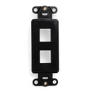 41642-00E LEVITON QuickPort Decora Insert, 2-Port, Black