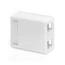 4S089-2WP Surface Mount Box, Leviton QuickPort for Shielded Jacks, 2 Port, White