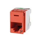 OR-PJ5E00-42 Ortronics Modular Jack, Clarity Panel Jack, CAT5e, RJ45, Dark Red (MOQ: 1)