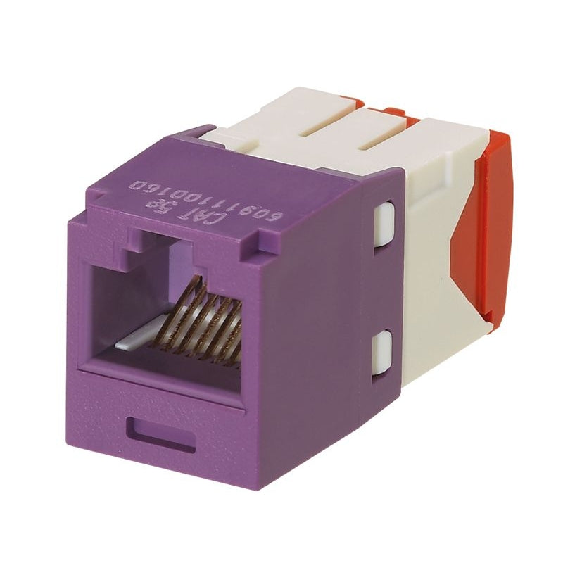 Panduit CJ5E88TGVL Mini-Com CAT5e Giga-TX5e RJ45 Jack Module, Violet