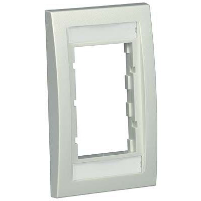 Panduit CBEWHY Mini-Com Executive, Single Gang Faceplate Frame, White