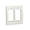 Panduit CBEWH-2GY Mini-Com Executive, Dual Gang Faceplate Frame, White