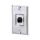 Panduit KWP5EY Mini-Com CAT5e RJ45 Wall Phone Faceplate, Stainless Steel