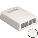 Panduit NK4BXIW-AY Netkey 4 Port Surface Mount Box, International (Off) White