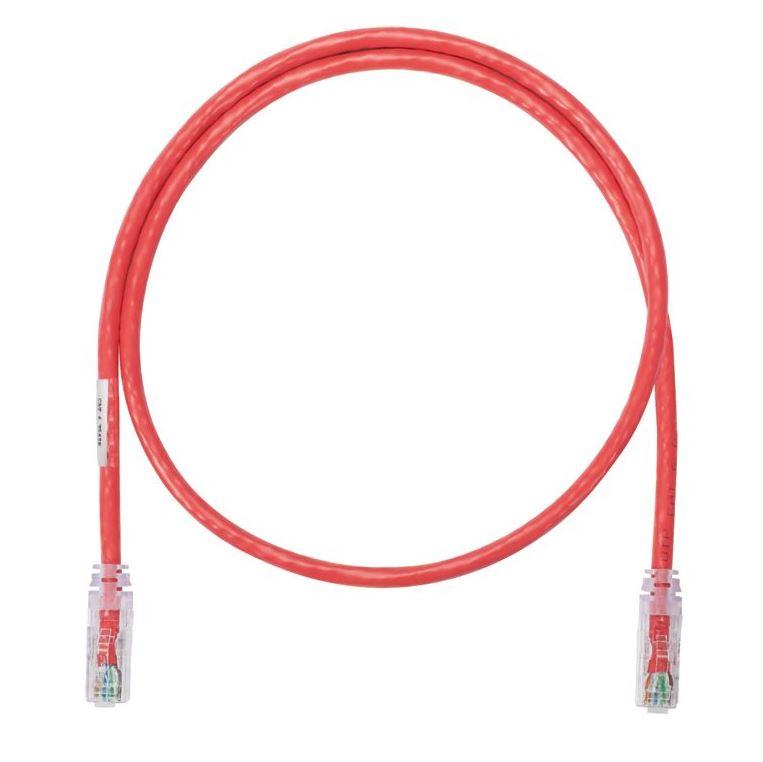 NK6APC5MRD Panduit Netkey Cat6A Patch Cord, CM/LSZH, Red, 5 (MOQ: 10)