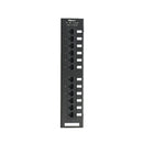 Panduit NK6PPG12WY CAT6 Netkey Wall Mount Patch Panel, 12 Port