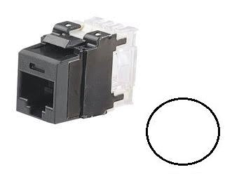 NK6X88MWH, Panduit Netkey RJ45, CAT6A, Modular Jack - White (MOQ: 1; Increment of 1)