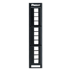 Panduit NKFP12W Netkey modular patch panel with faceplates, Black, 12 port