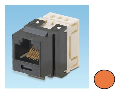 NKP5E88MOR, Panduit Netkey RJ45, CAT5E, Modular Jack - Orange (MOQ: 1; Increment of 1)