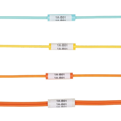 NWSLC-7Y, Panduit Cable Identification Sleeve: Panduit LabelCore, for 3mm Duplex Cable - White (MOQ: 100; Increment of 100)