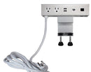 Adjustable Deskmount Dual-Power Outlets with Dual-USB 3.5Amp Charger & Dual-CAT6 Ports