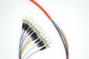 PT12-MM-LC-3M Fiber Optic Pigtail: 12 Strand LC, Multi-Mode OM1, 3 Meter