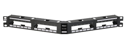 QAPP24BL, Panduit Patch Panel: Panduit QuickNet, Angled, 24 Port, accepts Copper Assemblies & SFQ Fiber Cassettes (MOQ: 1; Increment of 1)