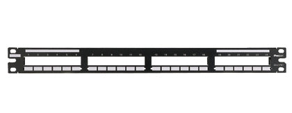 QPP24BL, Panduit Patch Panel: Panduit QuickNet, 24 Port, accepts Copper Assemblies & SFQ Fiber Cassettes (MOQ: 1; Increment of 1)