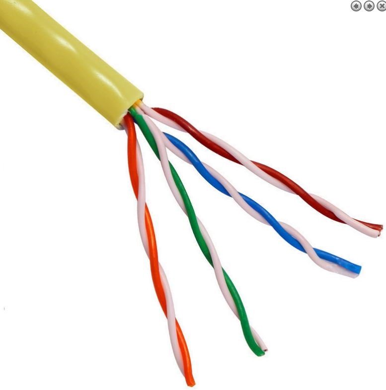 Superior Essex 77-240-6B Series 77, CAT6 Cable, Plenum, 1000 Feet - Yellow