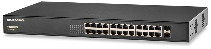 SC10010 Ethernet Switch: Signamax C-100, 24 Port, Gigabit with PoE+, SFP Ports