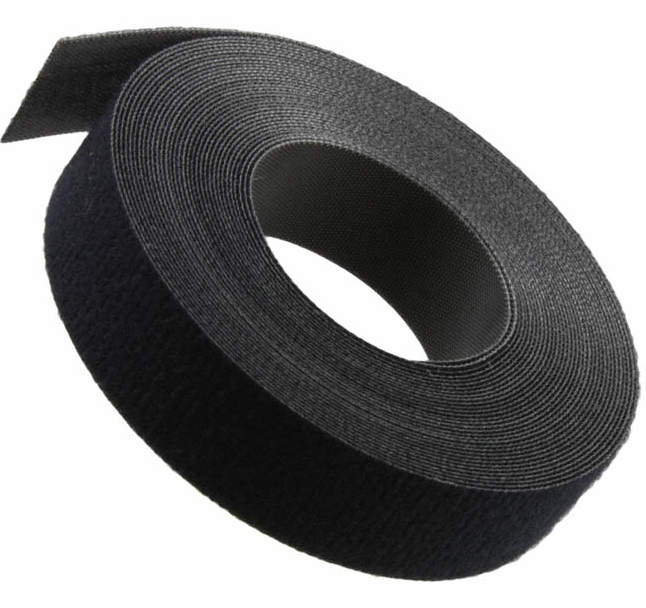 TTR-20R0, Panduit Hook and Loop: Panduit Tak-Tape, 3/4 Inch x 20 Ft. Roll - Black (MOQ: 1; Increment of 1)