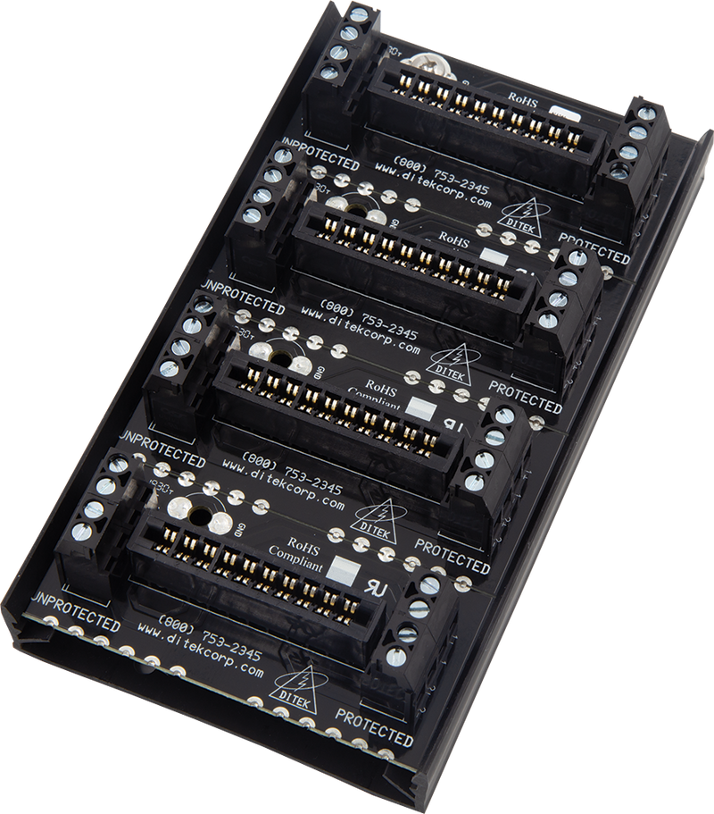 DTK-4MB Ditek Four Module Snaptrack-type Base for 2MHLP Series