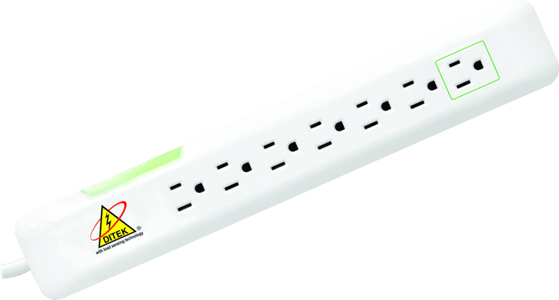 DTK-7VS Ditek 7 Outlet V-Socket Power Strip