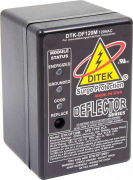 DTK-DF120S12 Ditek 120/240 Series Connected Surge Protector - 12 circuits - with Dry Contacts and Audible Alarm