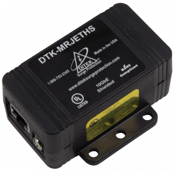 DTK-MRJETHS Ditek Single Channel - 10Gbe Ethernet Protector, Shielded RJ45 Connection