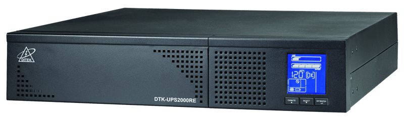 DTK-UPS2000RE Ditek ONLINE UPS 2000VA/1800W 120V, 20A, RACK MOUNT, W/ETHERNET CARD & RAIL KIT,  UL1778