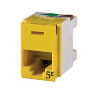 OR-PJ5E00-44 Ortronics Modular Jack, Clarity Panel Jack, CAT5e, RJ45, Dark Yellow (MOQ: 1)